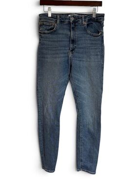 Zara Medium Blue Slim High-Rise Jeans 12